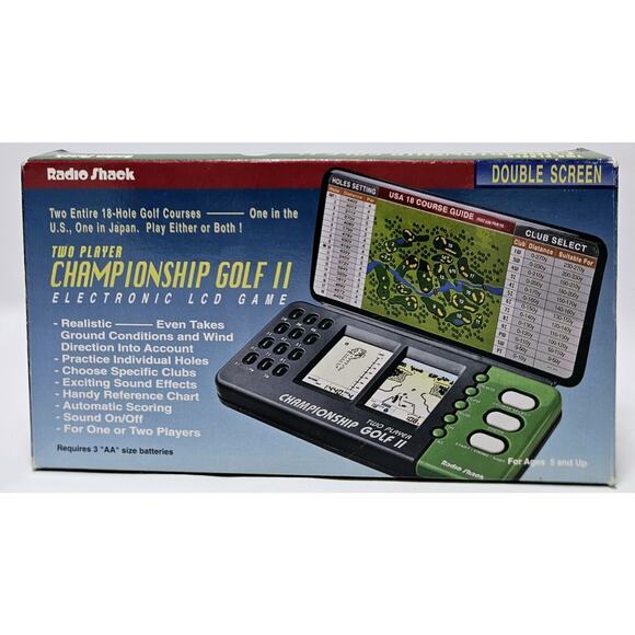 Vintage 2 Player Championship Golf II Electronic LCD Handheld Game Radio Shack - Picture 10 of 10